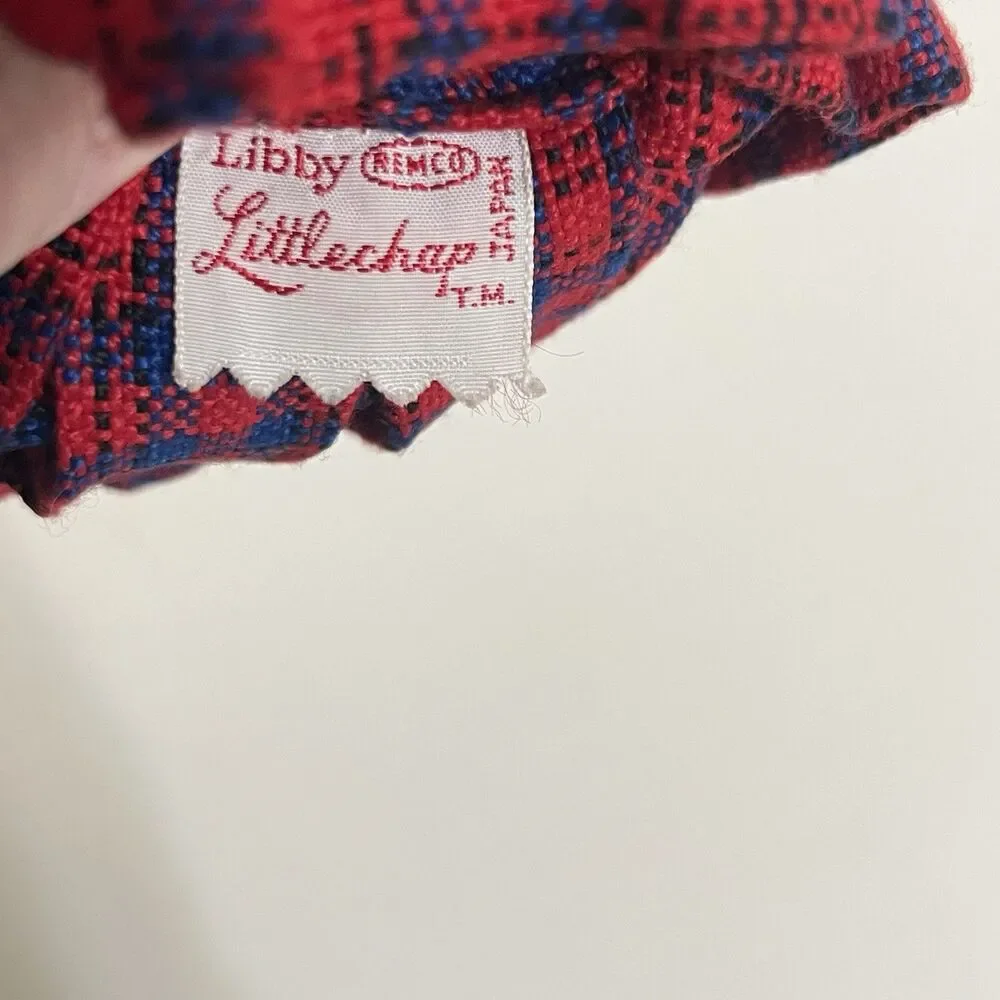 Vintage Remco Libby Littlechap Doll Clothes Red Plaid Coat and Skirt Japan